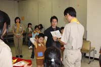 市川6団ビーバー隊入隊式