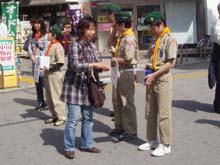 ボーイスカウト市川６団上進式