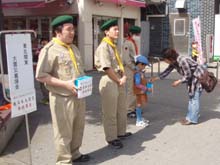 ボーイスカウト市川６団上進式