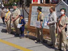 ボーイスカウト市川６団上進式